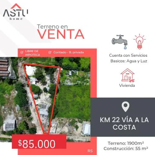 Se Vende Terreno + Vivienda en Lotización San Javier km 22 Vía a La Costa, Guayas — imagen 2