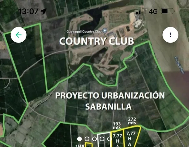 Venta 2 Lotes de 7.7 Has Sector Nuevo Samborondon, Cerca Proyecto - Santiago, Guayas — imagen 4
