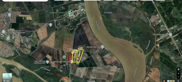 Venta 2 Lotes de 7.7 Has Sector Nuevo Samborondon, Cerca Proyecto - Santiago, Guayas — imagen 3