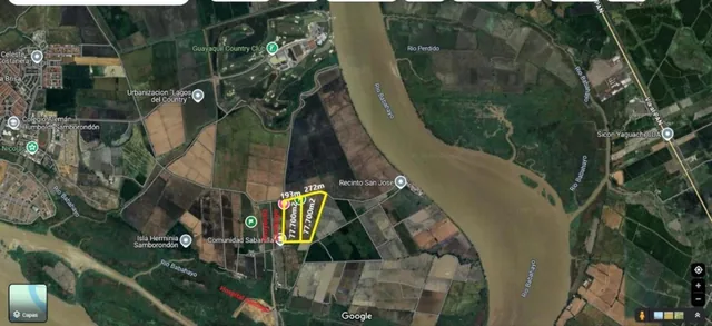 Venta 2 Lotes de 7.7 Has Sector Nuevo Samborondon, Cerca Proyecto - Santiago, Guayas — imagen 2