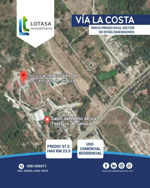 Vendo 28.48 Has Via La Costa Km. 23 Al Pie de La Vía. Terreno - Urbano, Guayas — imagen 2